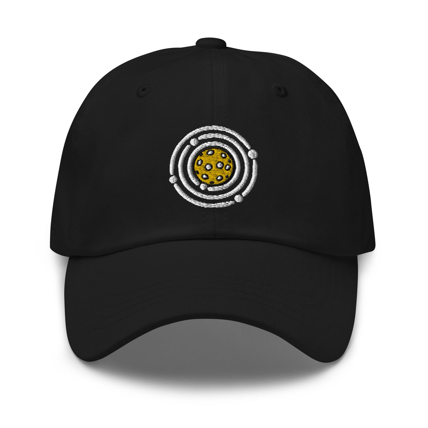 Cotton Twill Classic Cap: Embroidered Hat Pickleball Orbit White (more colors)