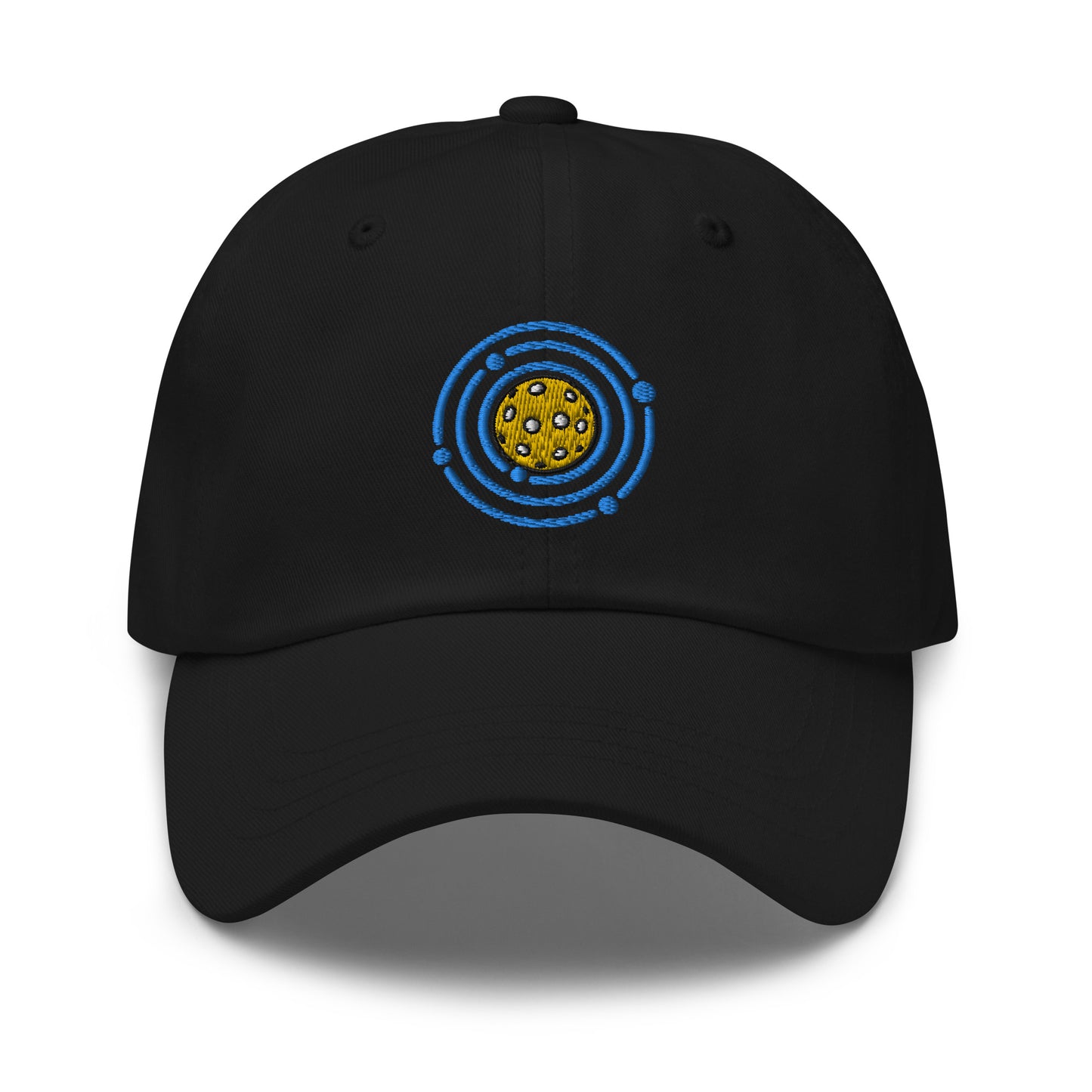Cotton Twill Classic Cap: Embroidered Hat Pickleball Orbit Blue (more colors)