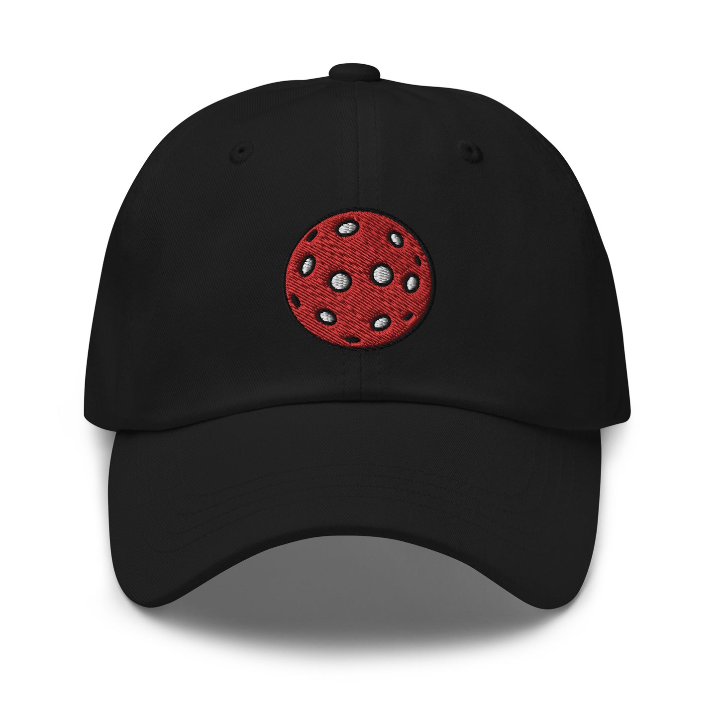 Cotton Twill Classic Cap: Embroidered Hat Red Pickleball (more colors)