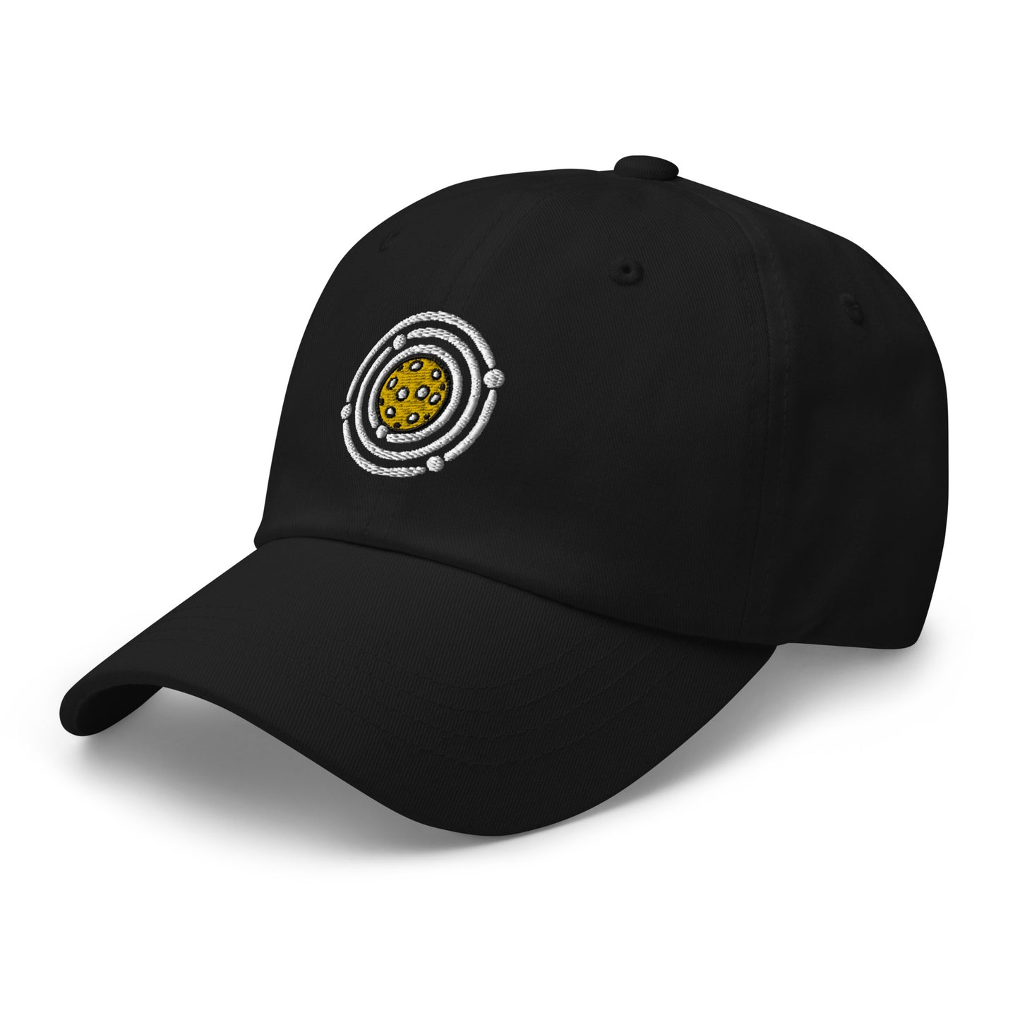 Cotton Twill Classic Cap: Embroidered Hat Pickleball Orbit White (more colors)