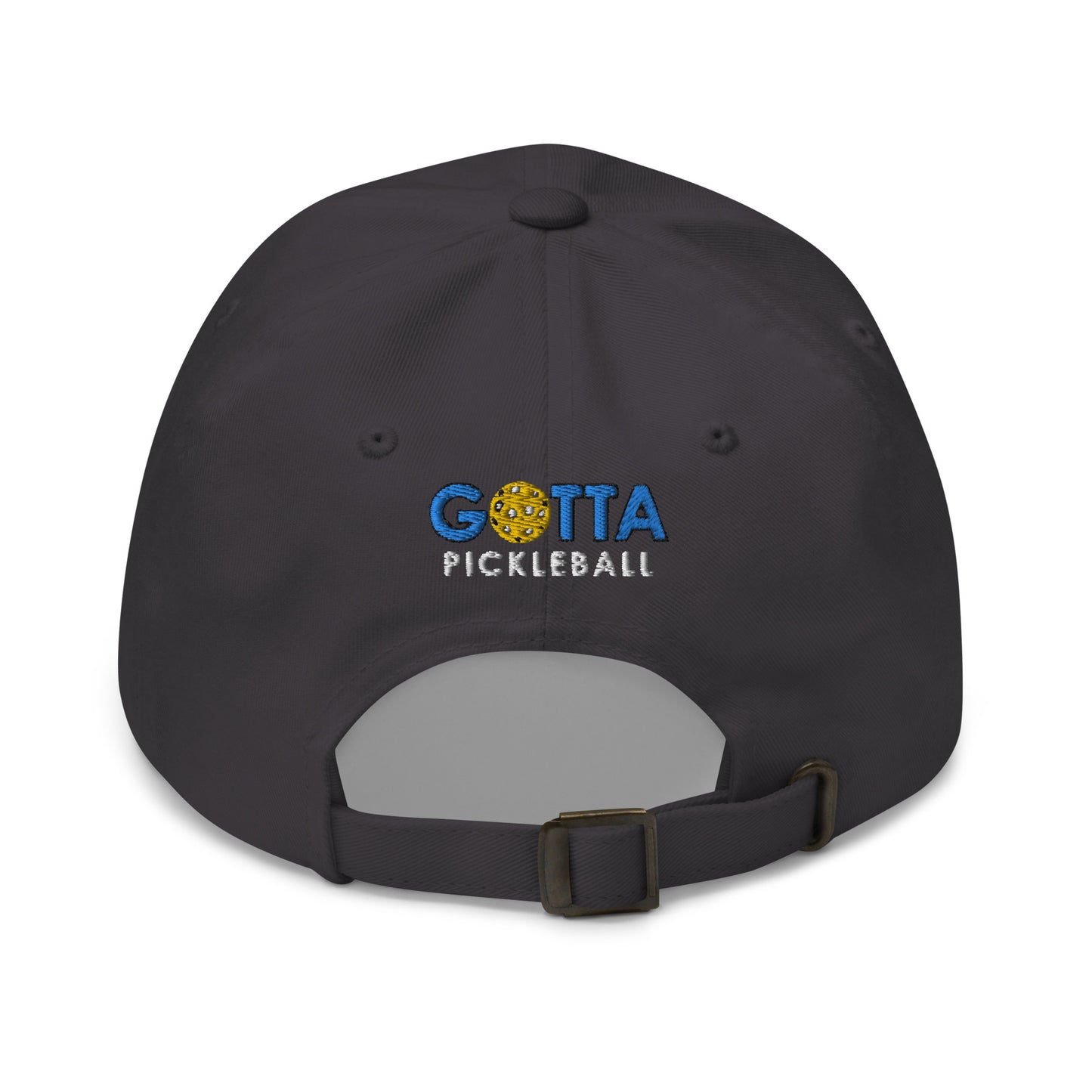 Cotton Twill Classic Cap: Embroidered Hat Pickleball on Blue Court (more colors)