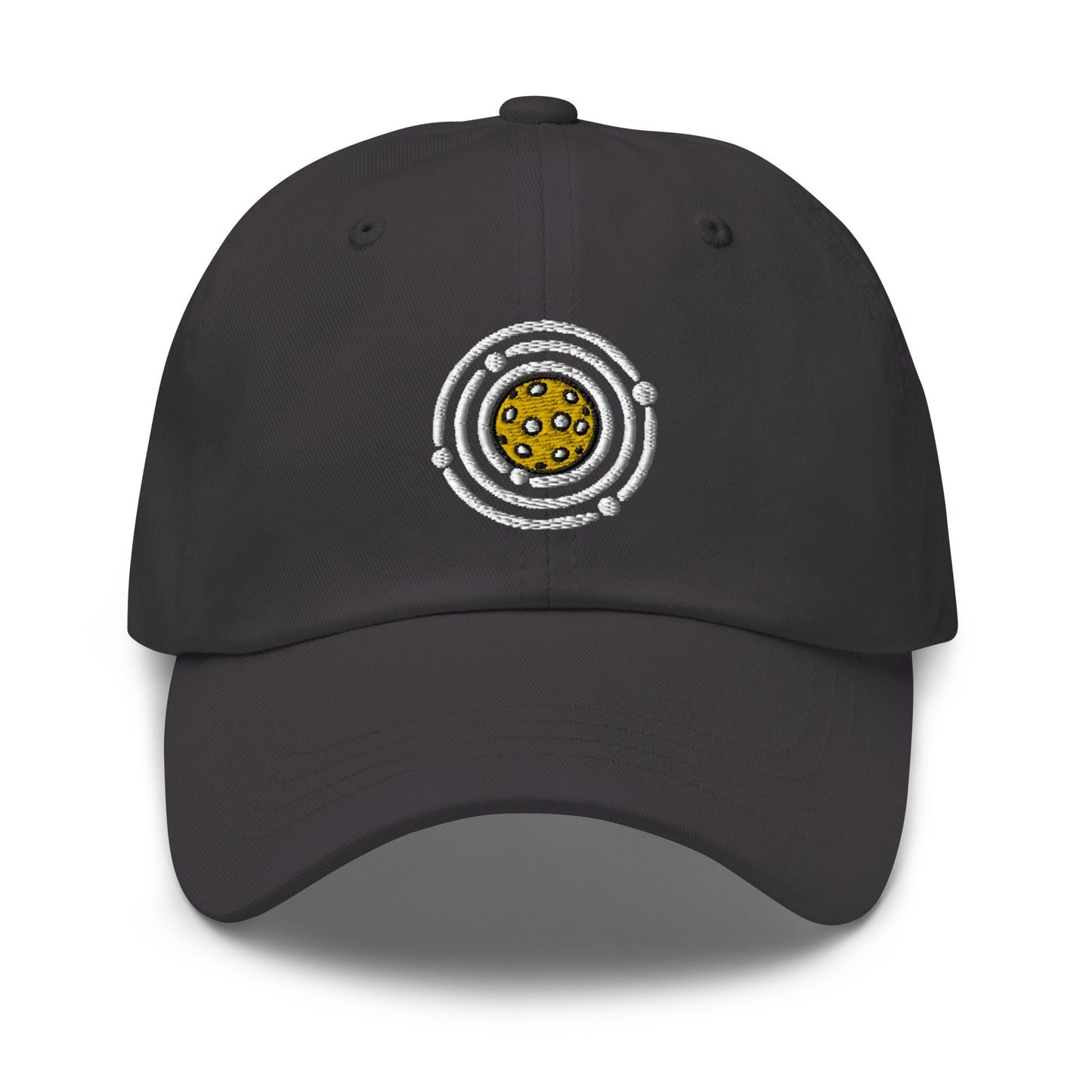 Cotton Twill Classic Cap: Embroidered Hat Pickleball Orbit White (more colors)