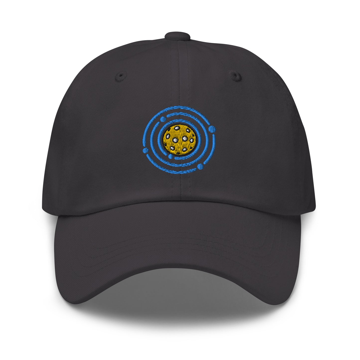 Cotton Twill Classic Cap: Embroidered Hat Pickleball Orbit Blue (more colors)