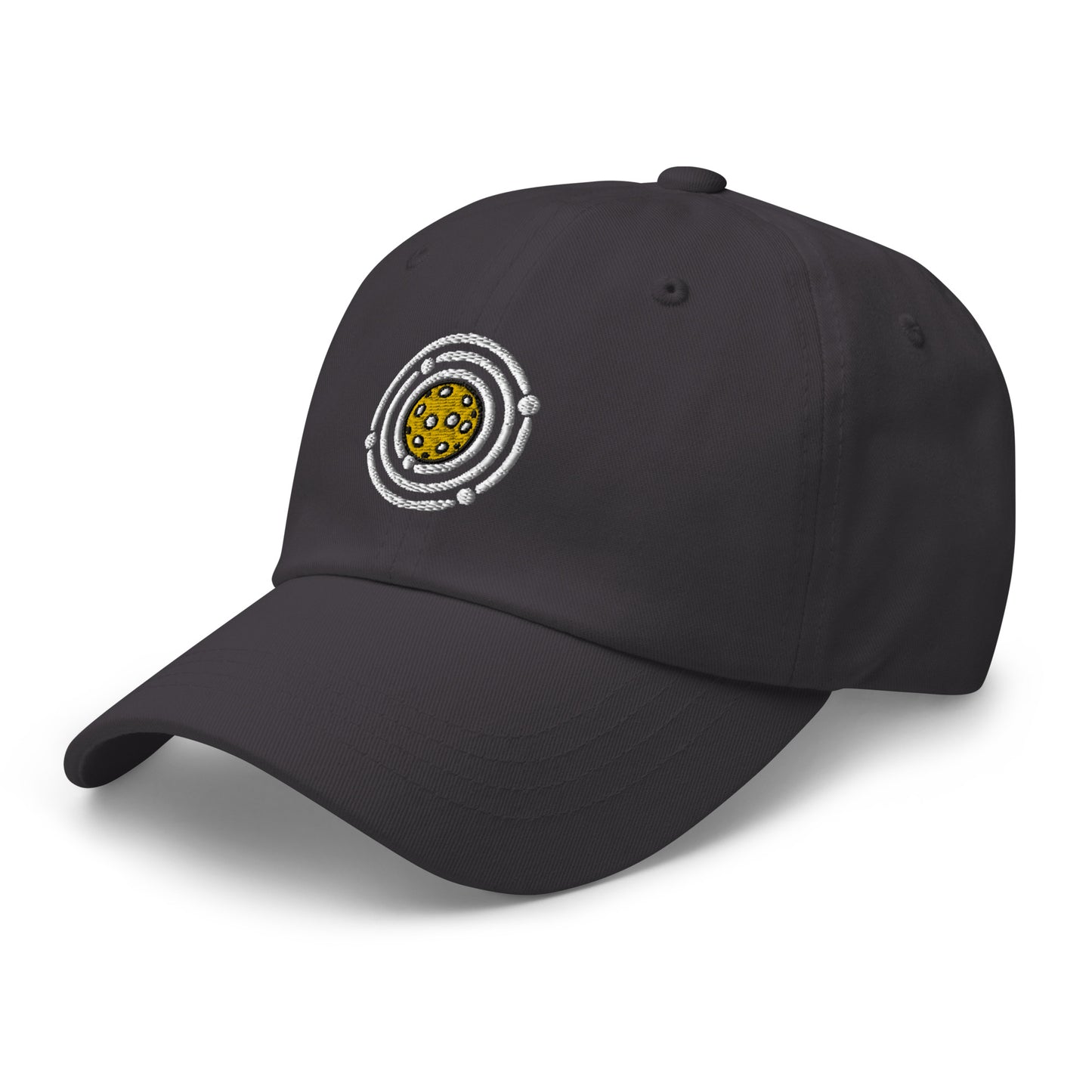 Cotton Twill Classic Cap: Embroidered Hat Pickleball Orbit White (more colors)