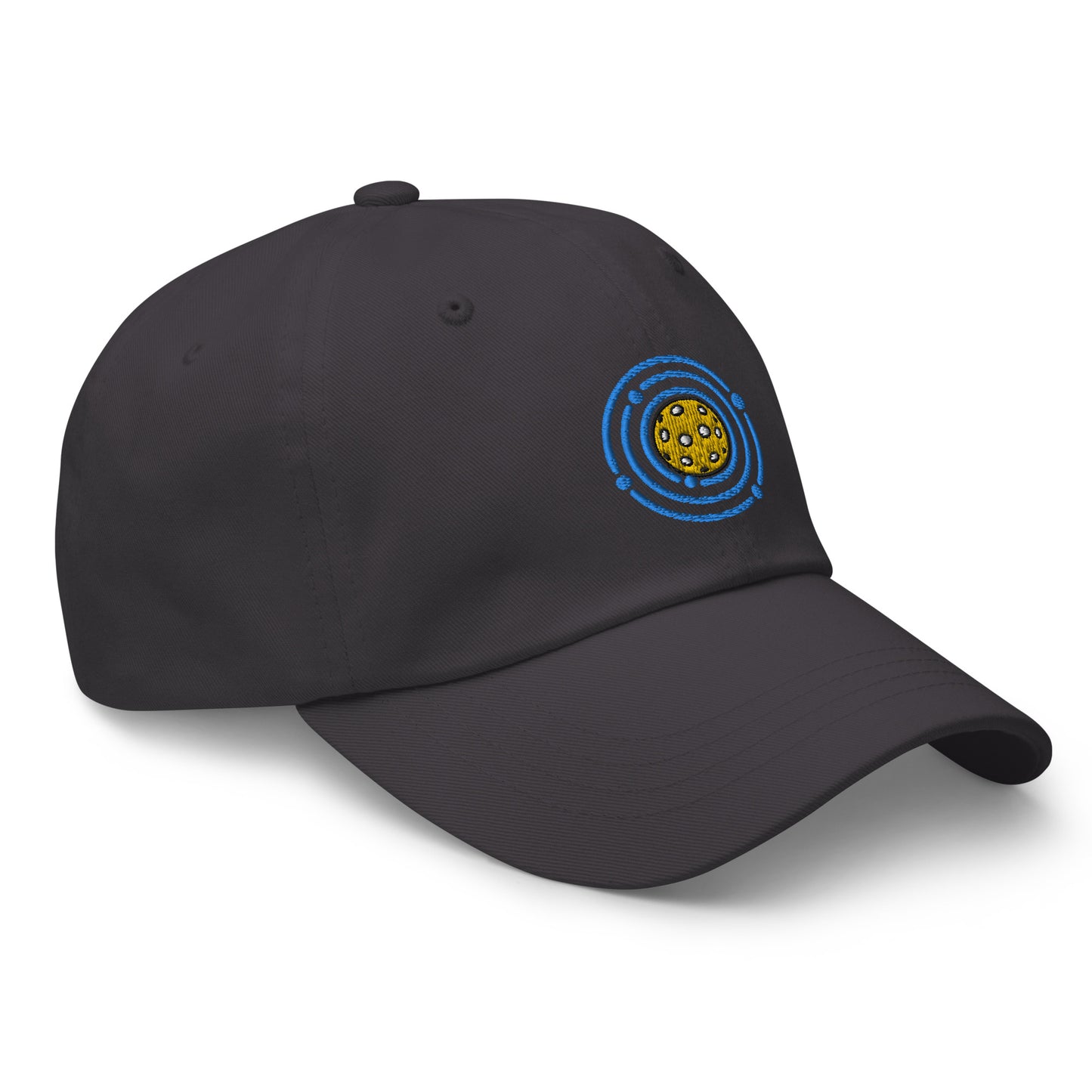 Cotton Twill Classic Cap: Embroidered Hat Pickleball Orbit Blue (more colors)