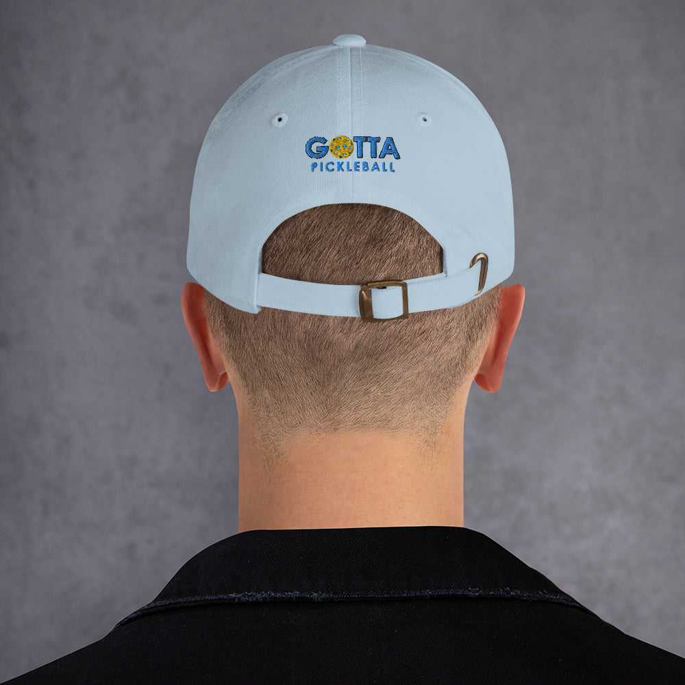 Cotton Twill Classic Cap: Embroidered Hat Blue Pickleball (more colors)