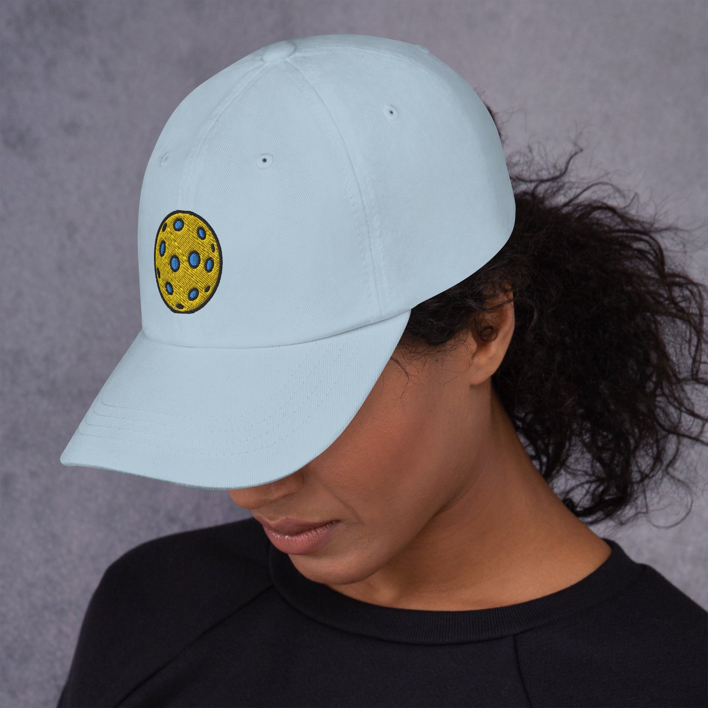 Cotton Twill Classic Cap: Embroidered Hat Blue Pickleball (more colors)