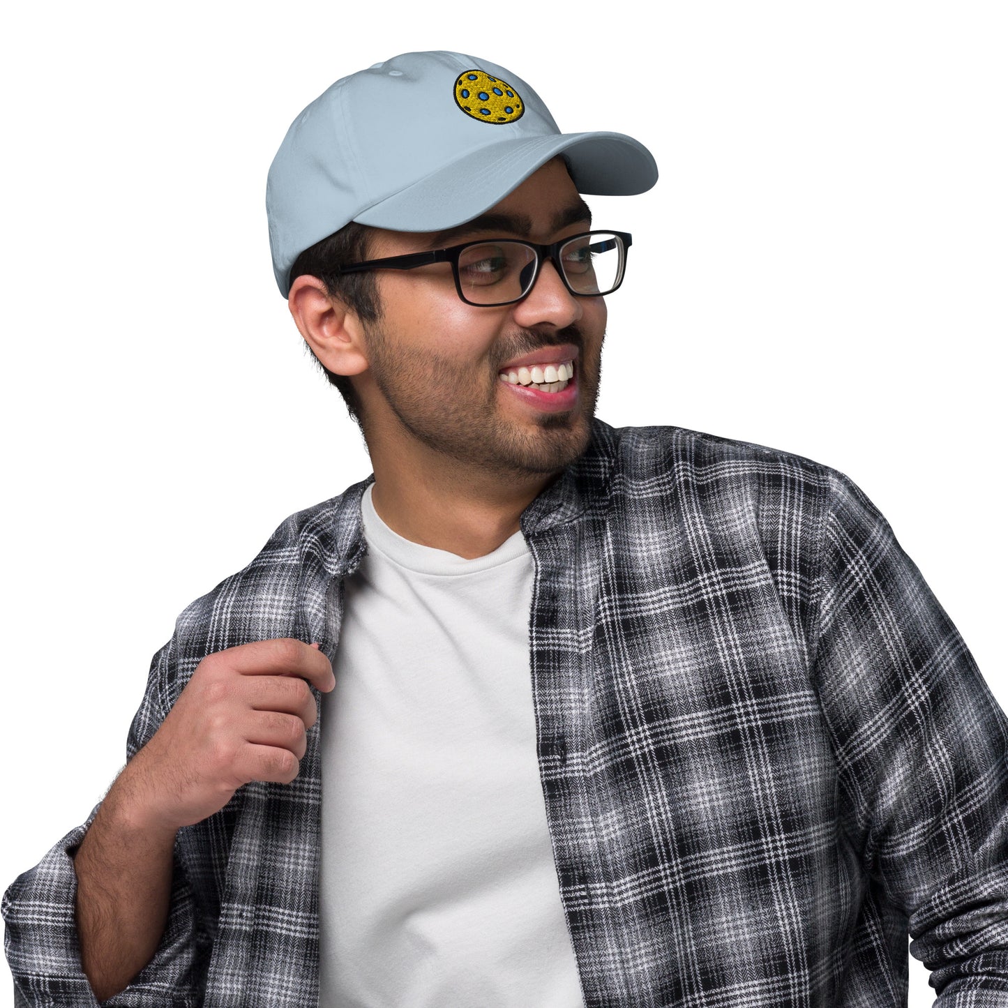 Cotton Twill Classic Cap: Embroidered Hat Blue Pickleball (more colors)