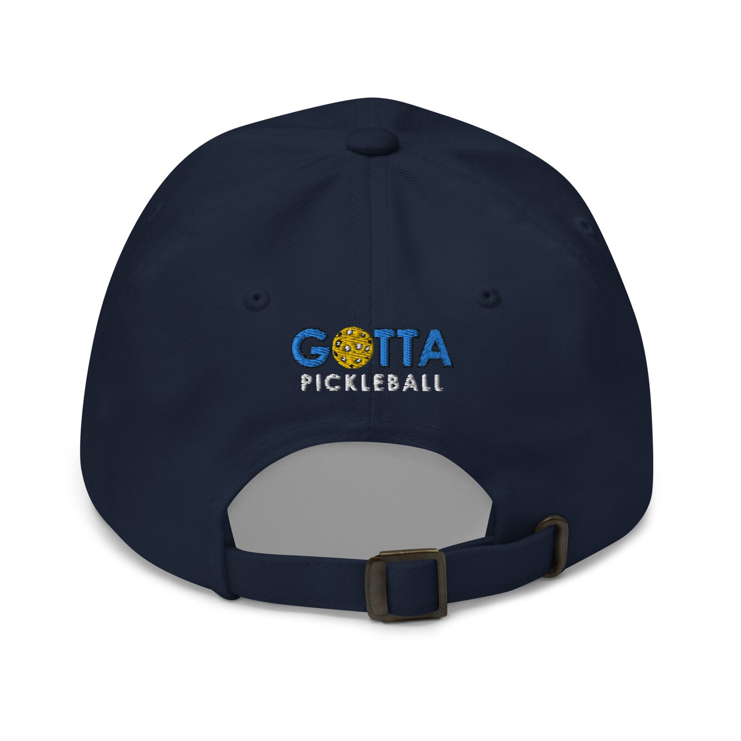 Cotton Twill Classic Cap: Embroidered Hat Pickleball on Blue Court (more colors)