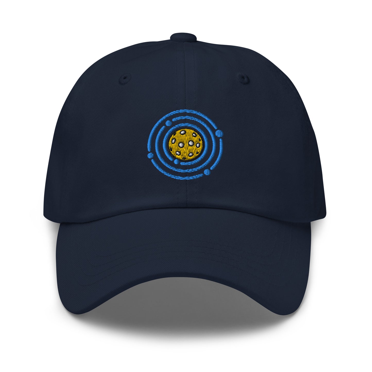 Cotton Twill Classic Cap: Embroidered Hat Pickleball Orbit Blue (more colors)