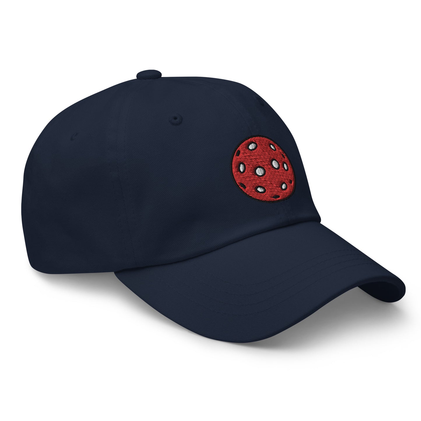Cotton Twill Classic Cap: Embroidered Hat Red Pickleball (more colors)