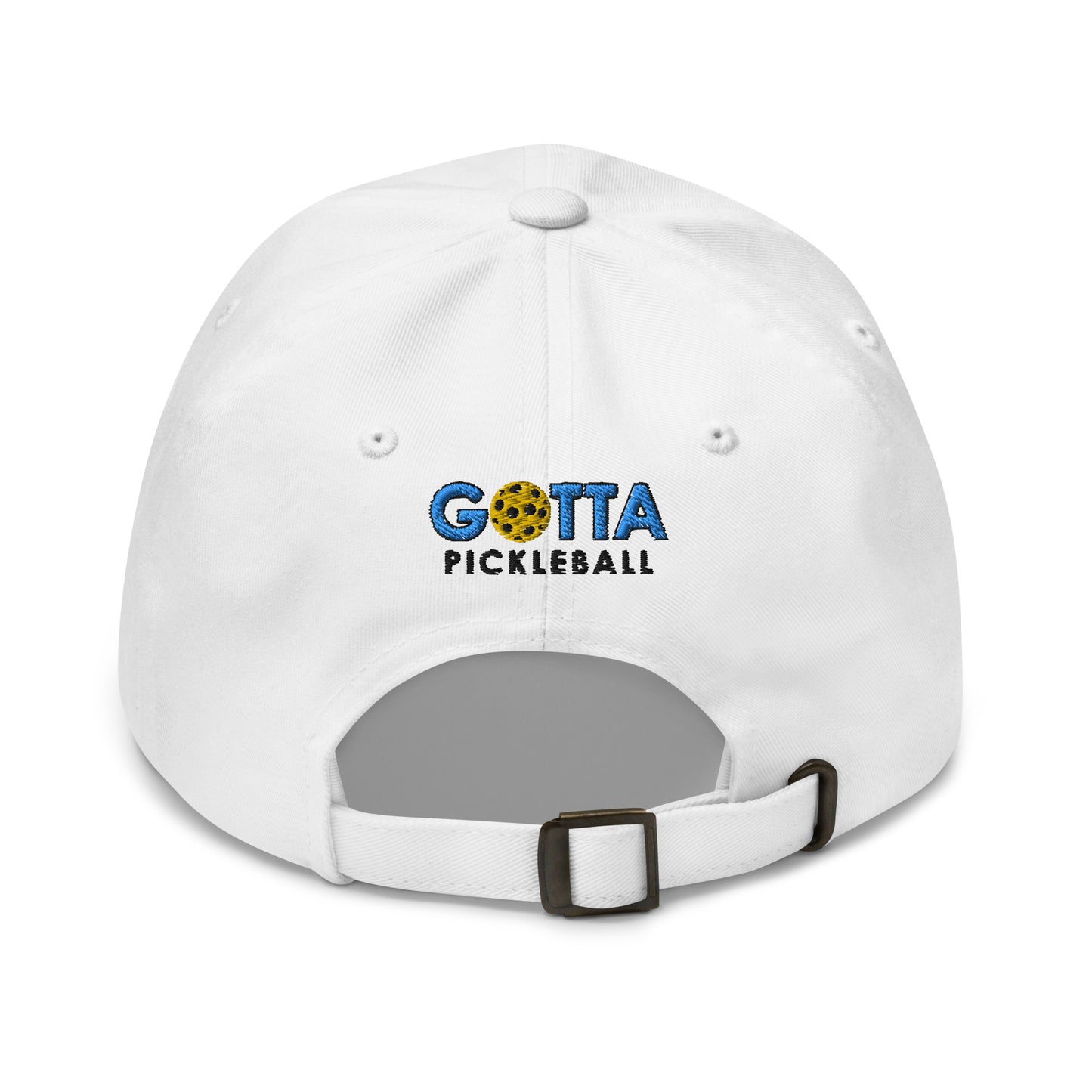 Cotton Twill Classic Cap: Embroidered Hat Pickleball Cat (more colors)