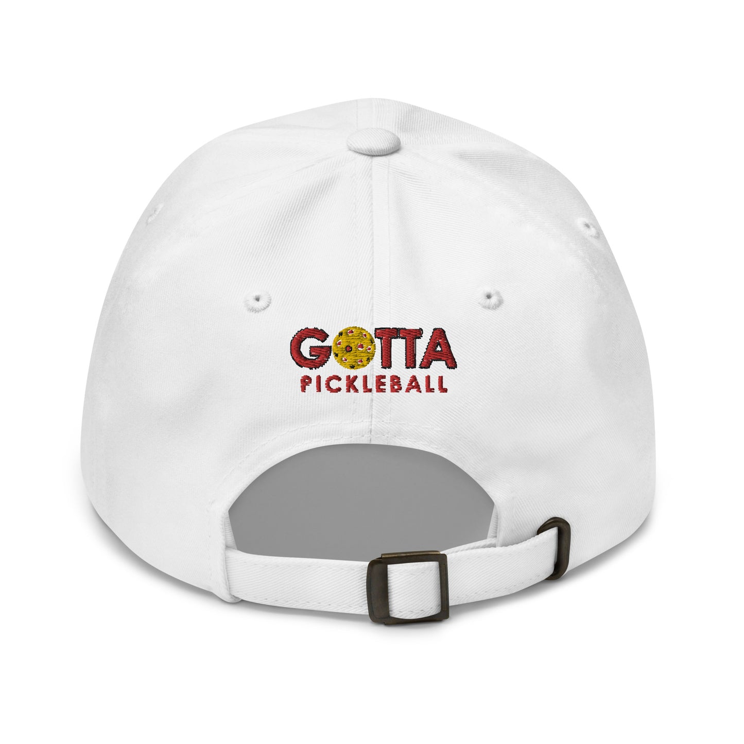 Cotton Twill Classic Cap: Embroidered Hat Red Pickleball (more colors)