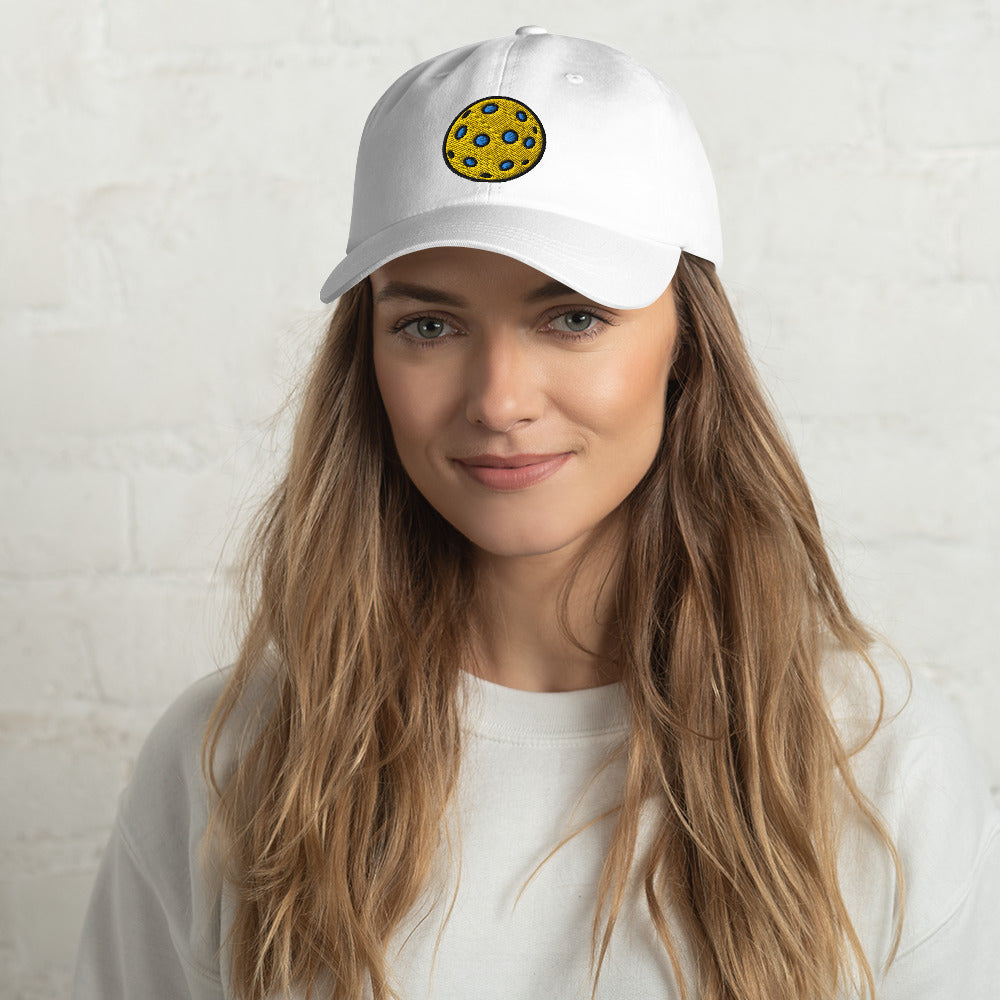 Cotton Twill Classic Cap: Embroidered Hat Blue Pickleball (more colors)