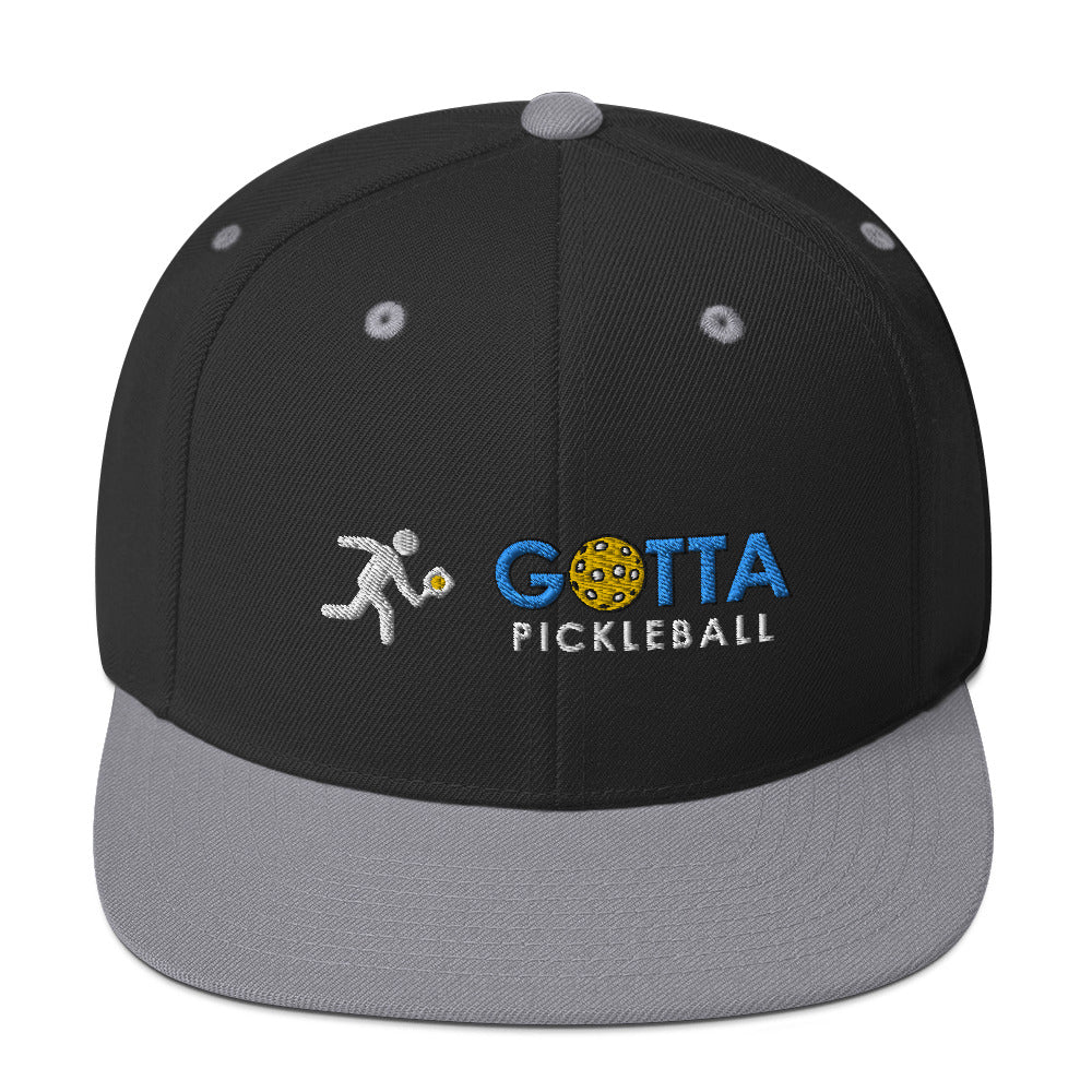 Snapback Hat: Embroidered Pickleball Player Gotta Pickleball (more colors)