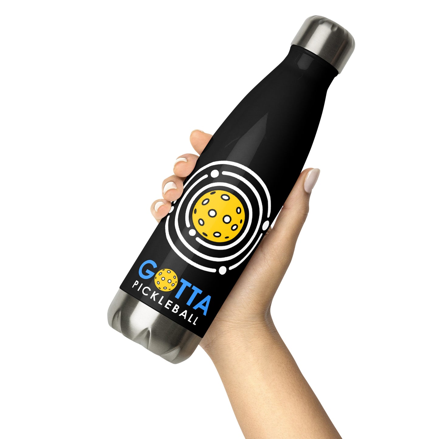 Stainless Steel Water Bottle: Pickleball Orbit