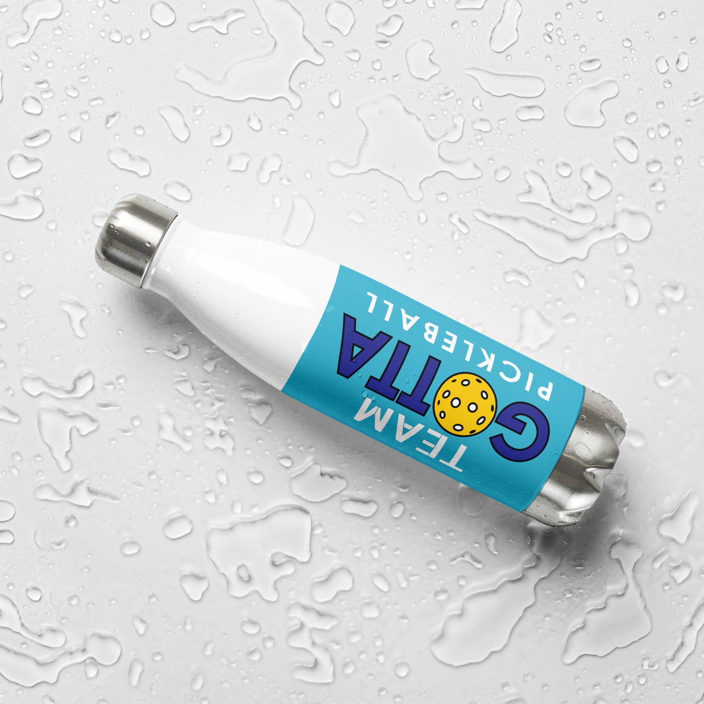 Stainless Steel Water Bottle: Sky Blue TEAM GOTTA PICKLEBALL