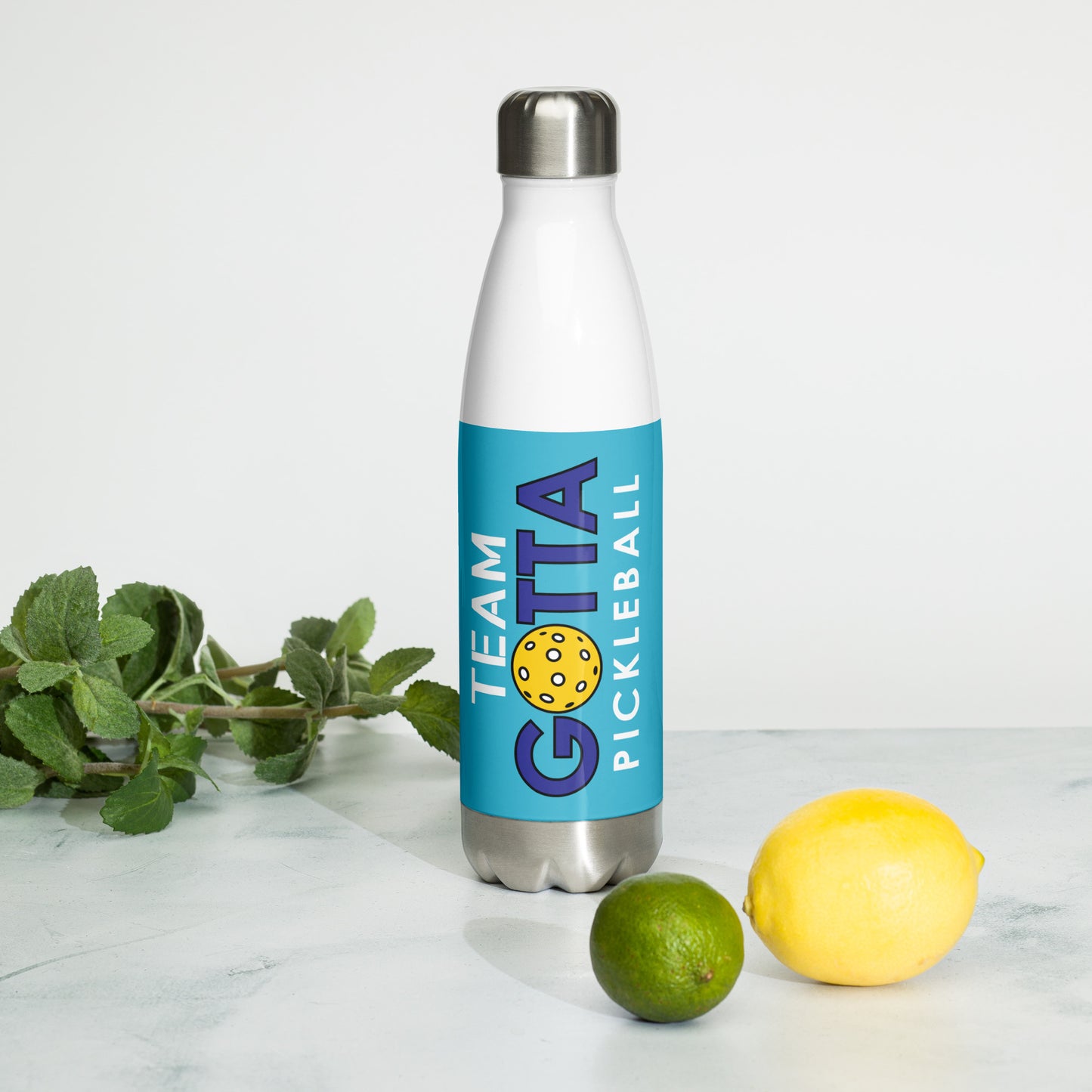 Stainless Steel Water Bottle: Sky Blue TEAM GOTTA PICKLEBALL