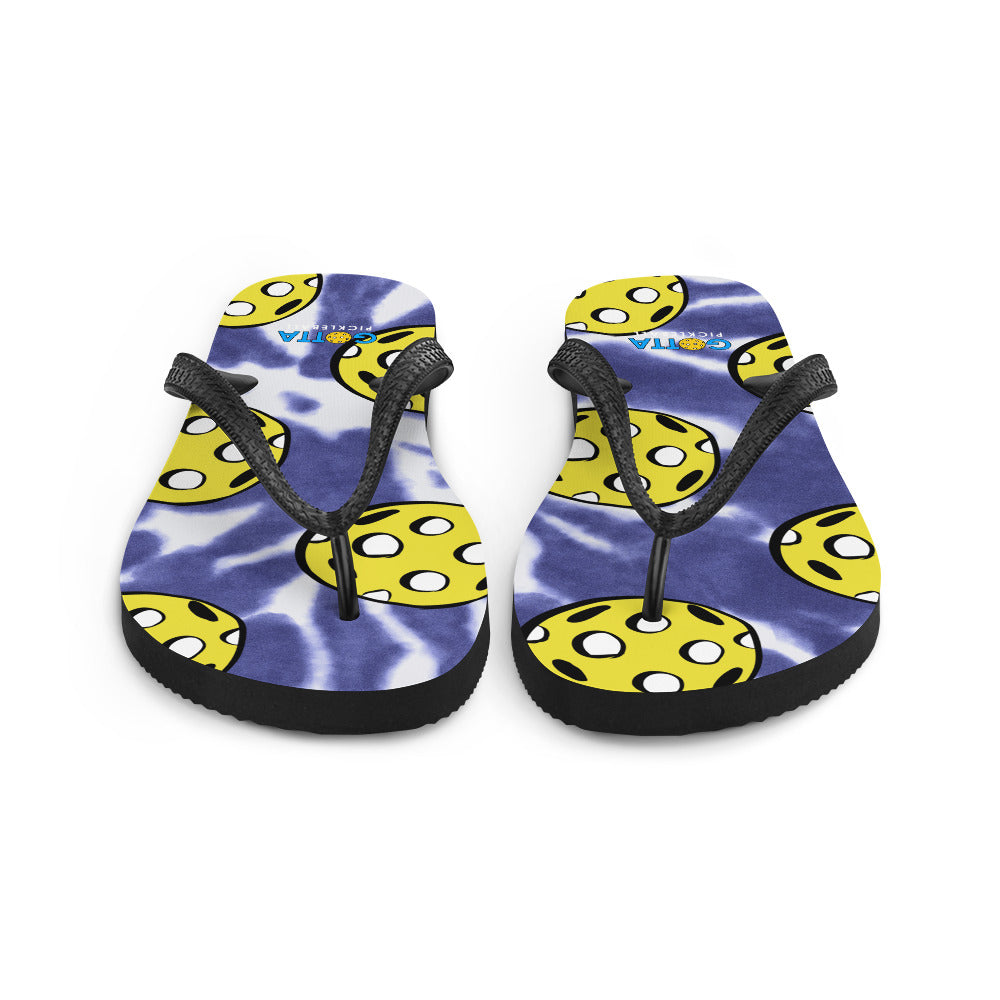Flip-Flops: Pickleball Blue Summer