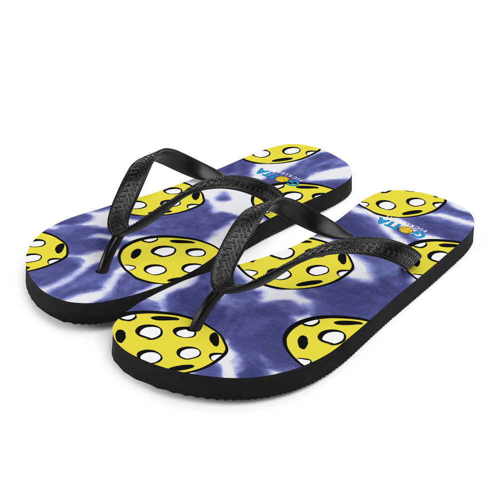 Flip-Flops: Pickleball Blue Summer