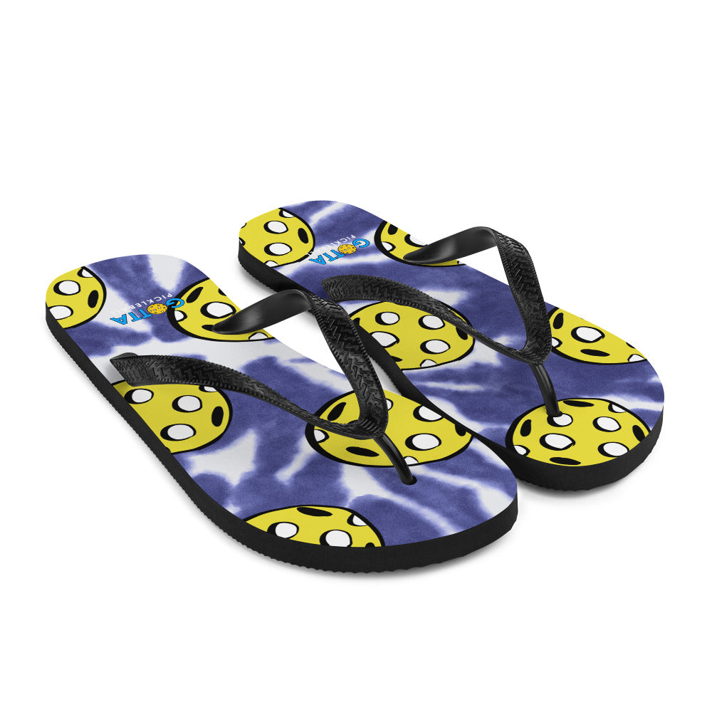 Flip-Flops: Pickleball Blue Summer