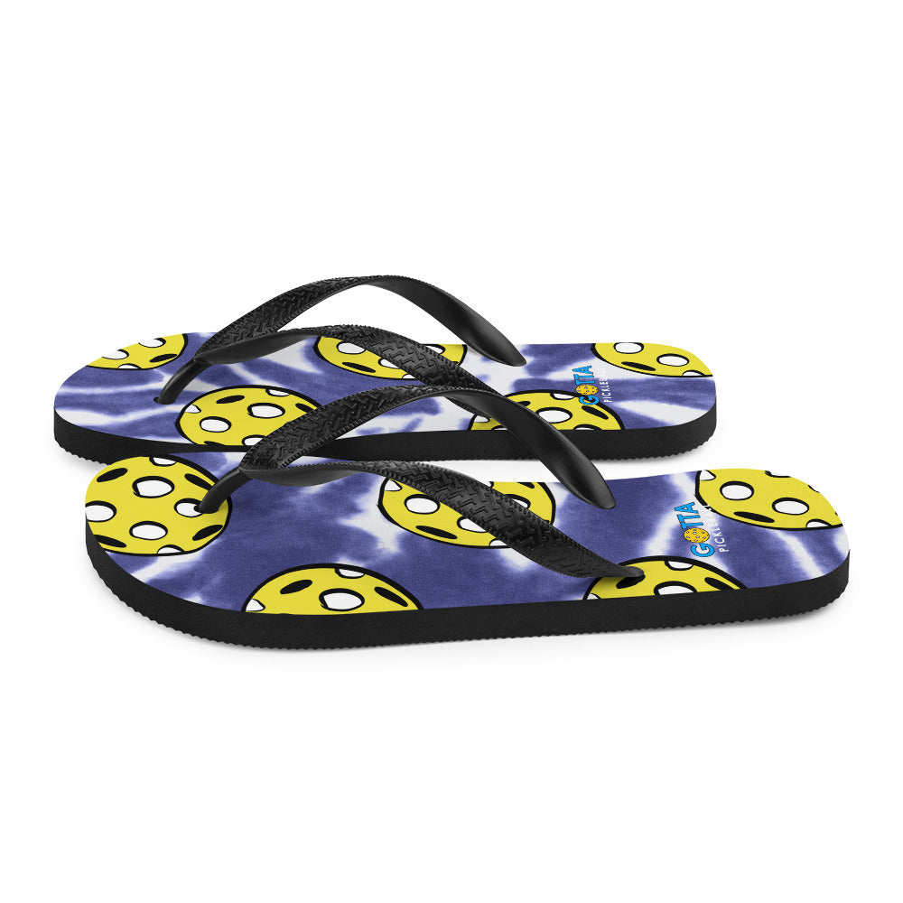 Flip-Flops: Pickleball Blue Summer