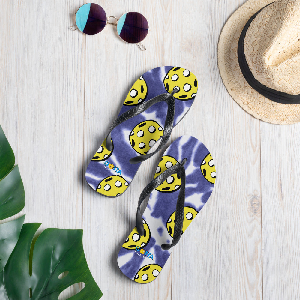 Flip-Flops: Pickleball Blue Summer