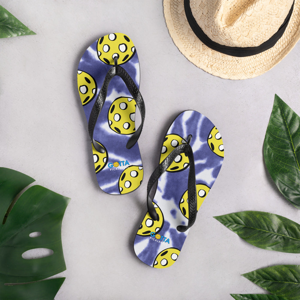Flip-Flops: Pickleball Blue Summer