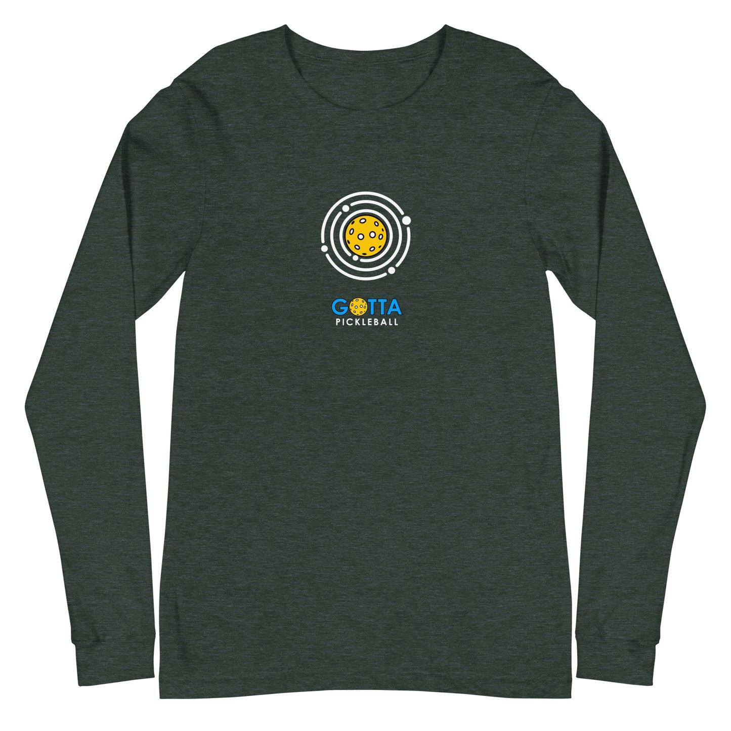 Unisex Long Sleeve Tee: PiCKLEBALL ORBIT (more colors)