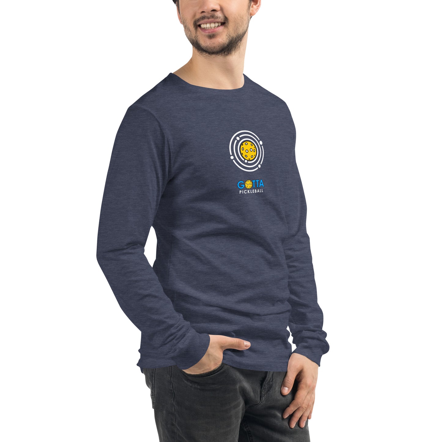 Unisex Long Sleeve Tee: PiCKLEBALL ORBIT (more colors)