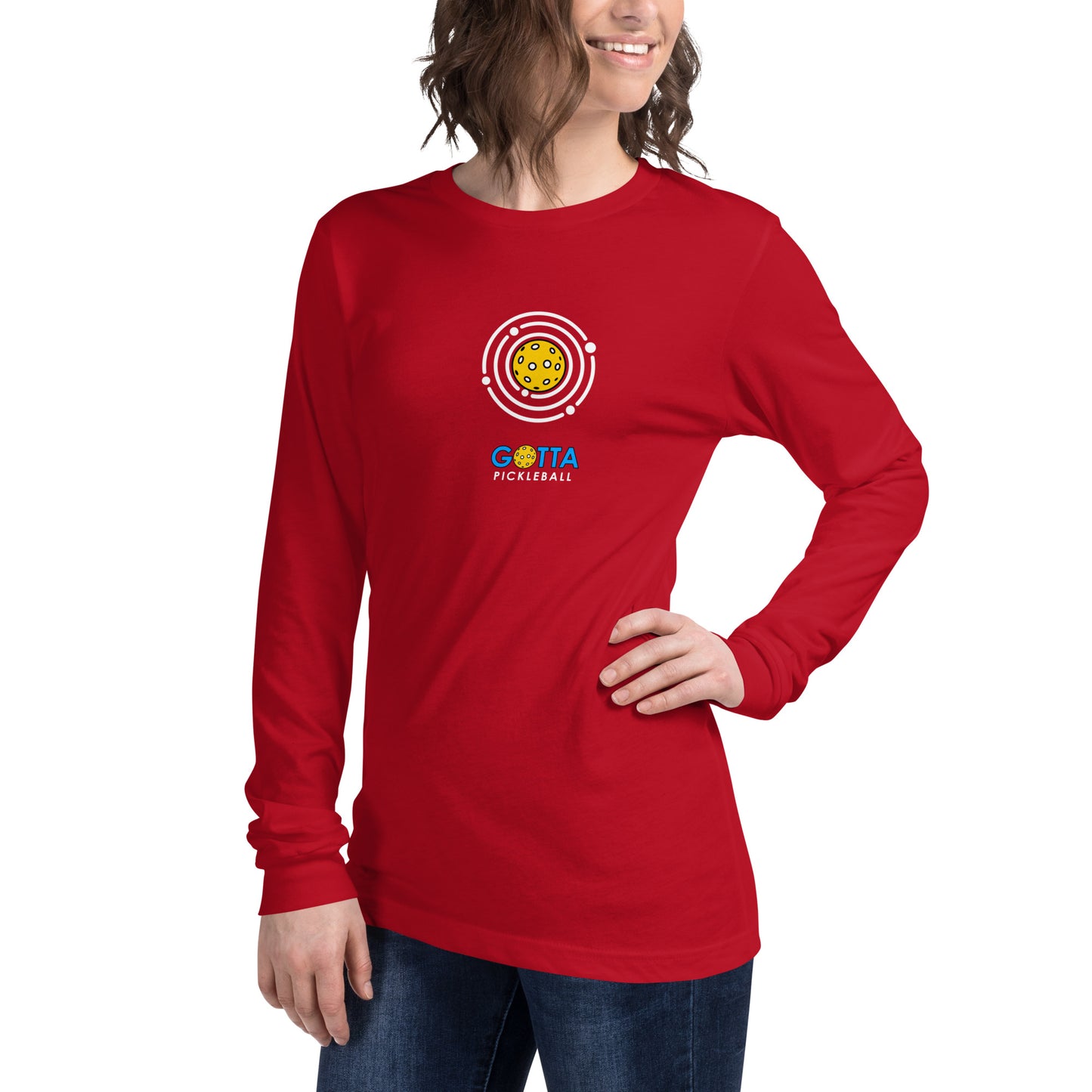 Unisex Long Sleeve Tee: PiCKLEBALL ORBIT (more colors)