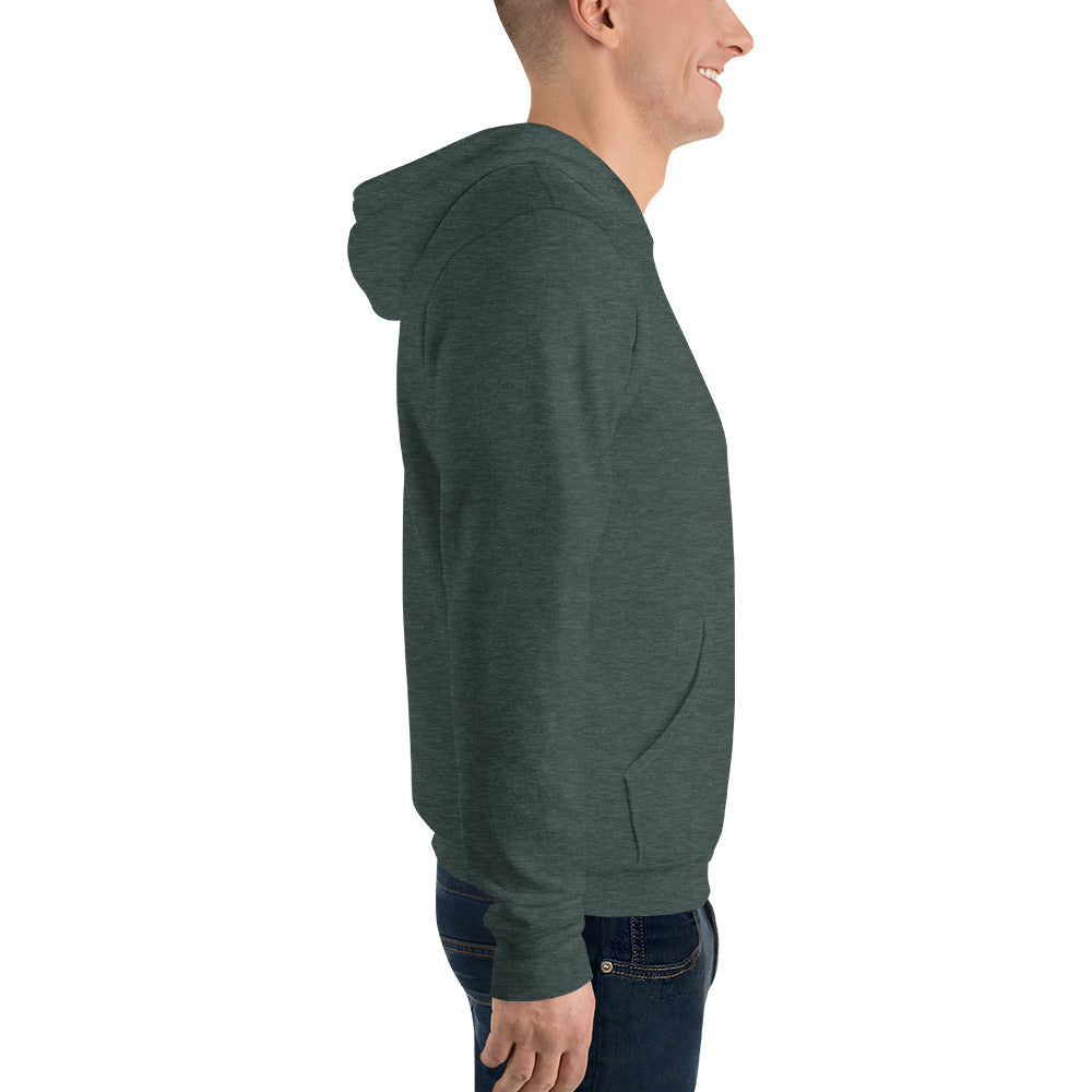 Unisex Hoodie Cotton/Fleece: Embroidered Pickleball Orbit (more colors)