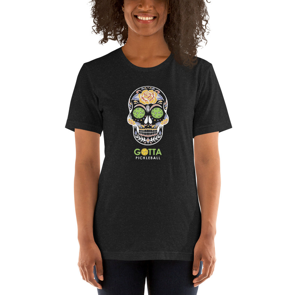 Classic T-Shirt: PICKLEBALL DAY OF THE DEAD SKULL (more colors)