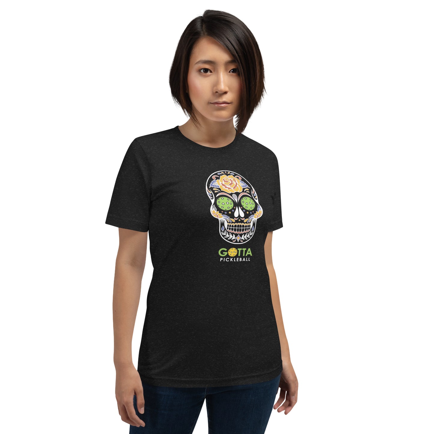 Classic T-Shirt: PICKLEBALL DAY OF THE DEAD SKULL (more colors)