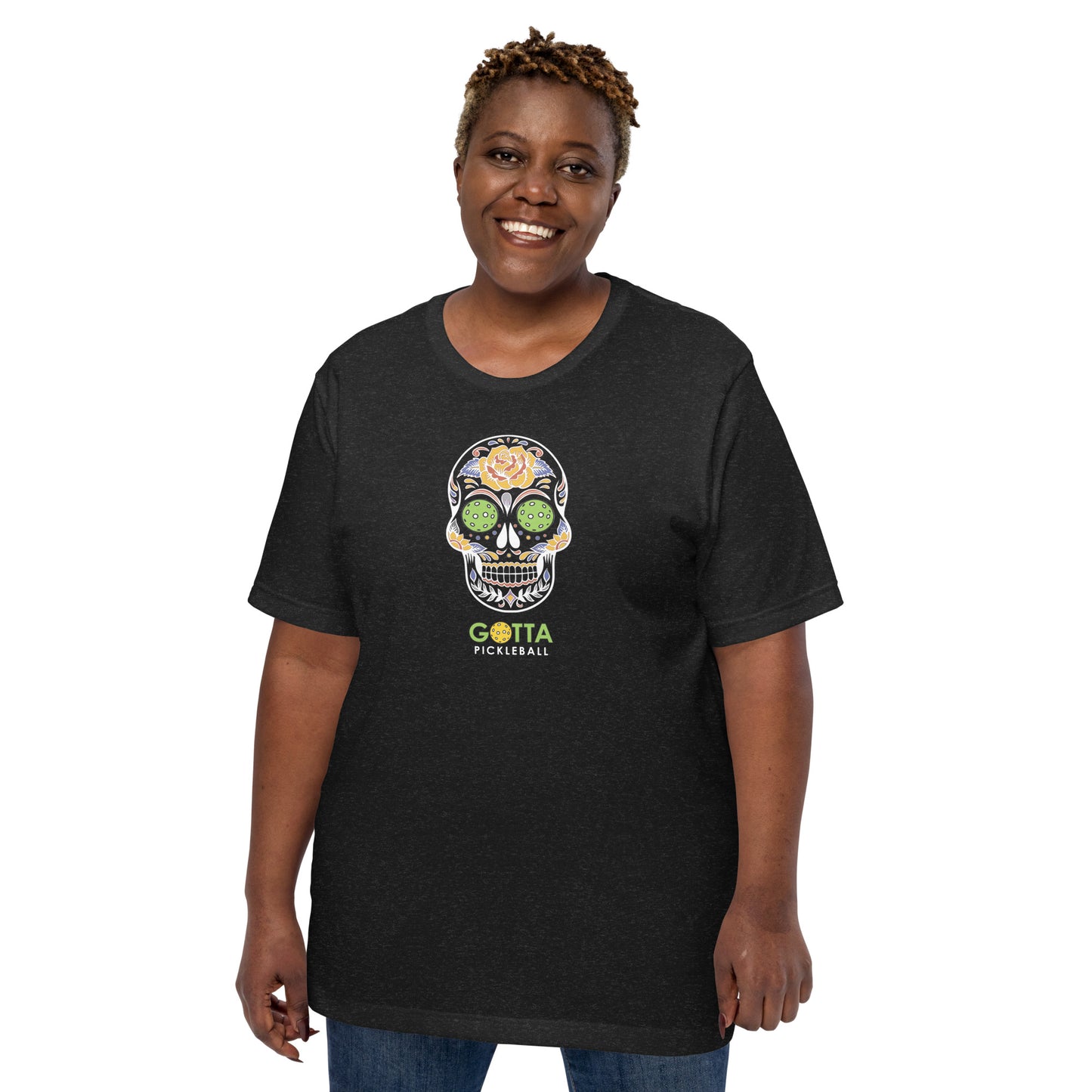 Classic T-Shirt: PICKLEBALL DAY OF THE DEAD SKULL (more colors)