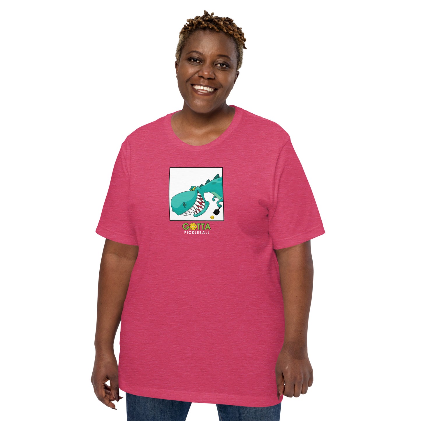 Classic T-Shirt: PICKLEBALL DINOSAUR FACE (more colors)