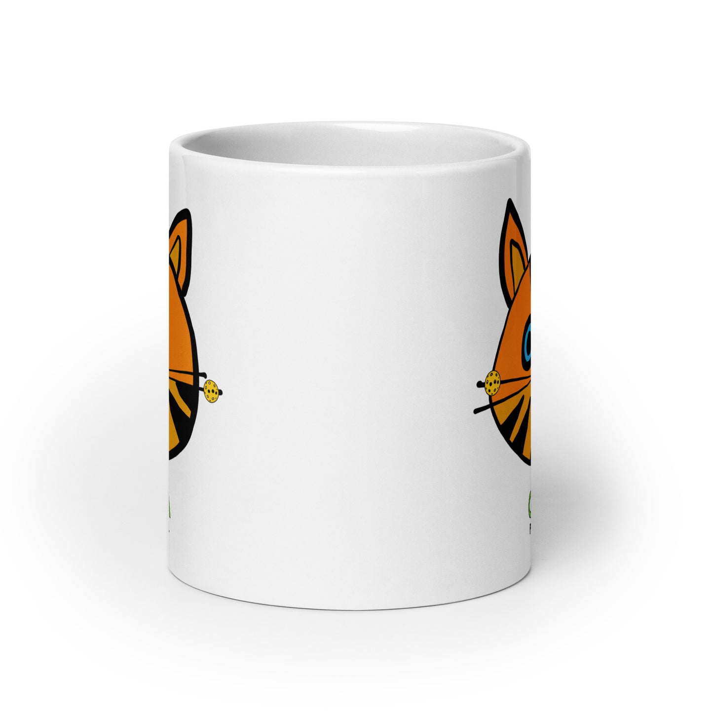 MUG: Cat Orange Pickleball Whiskers (more sizes)