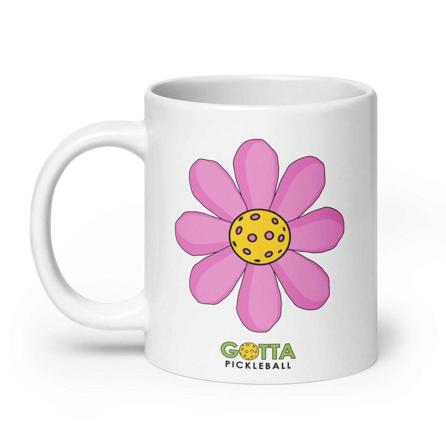 MUG: Flower Power Pink Pickleball (more sizes)