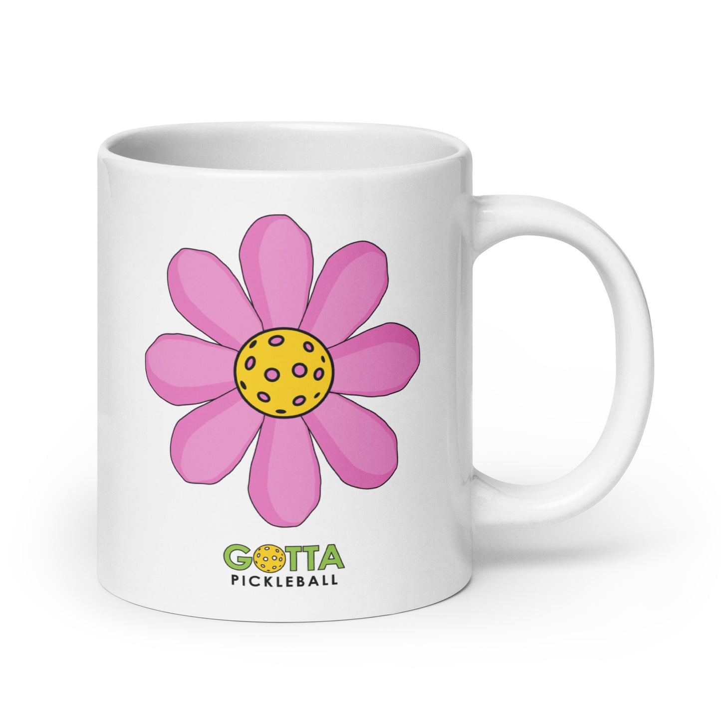 MUG: Flower Power Pink Pickleball (more sizes)