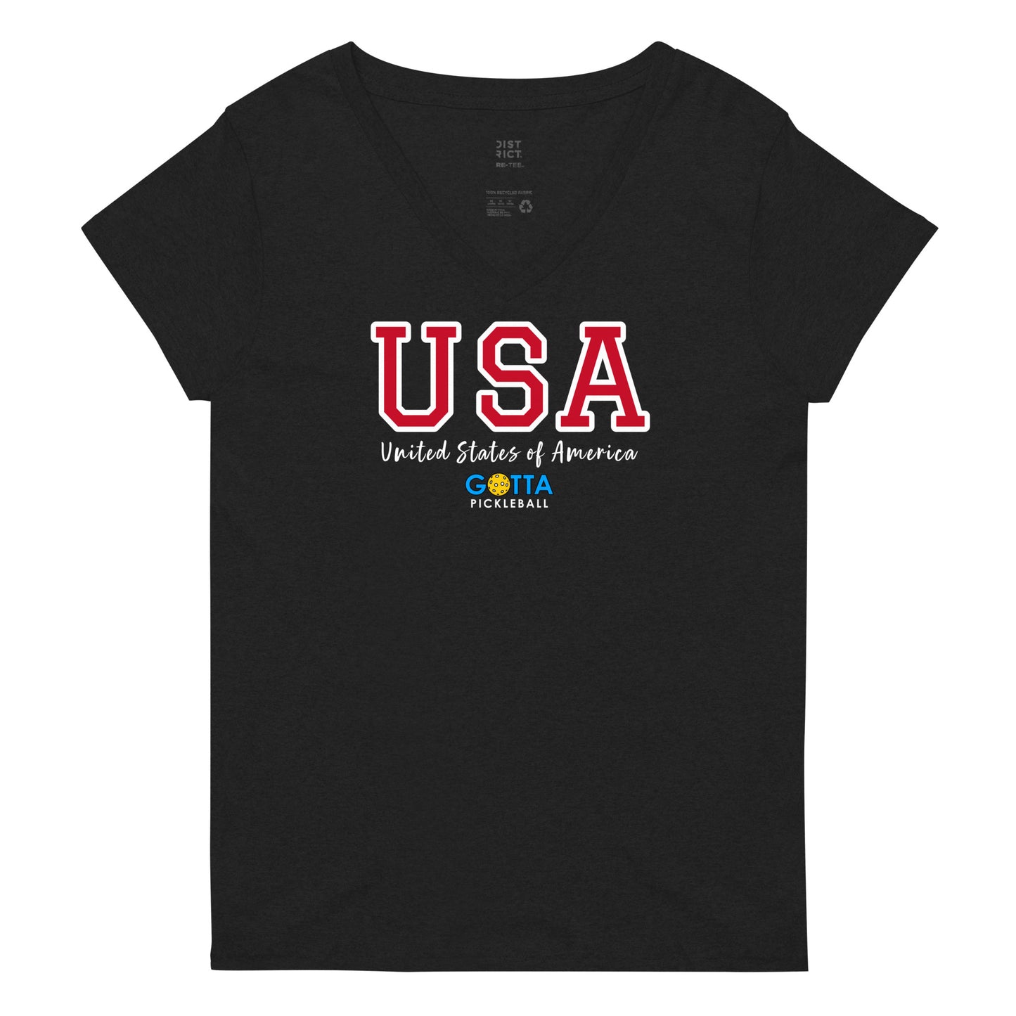 Women's V-Neck: USA Gotta Pickleball (more colors)
