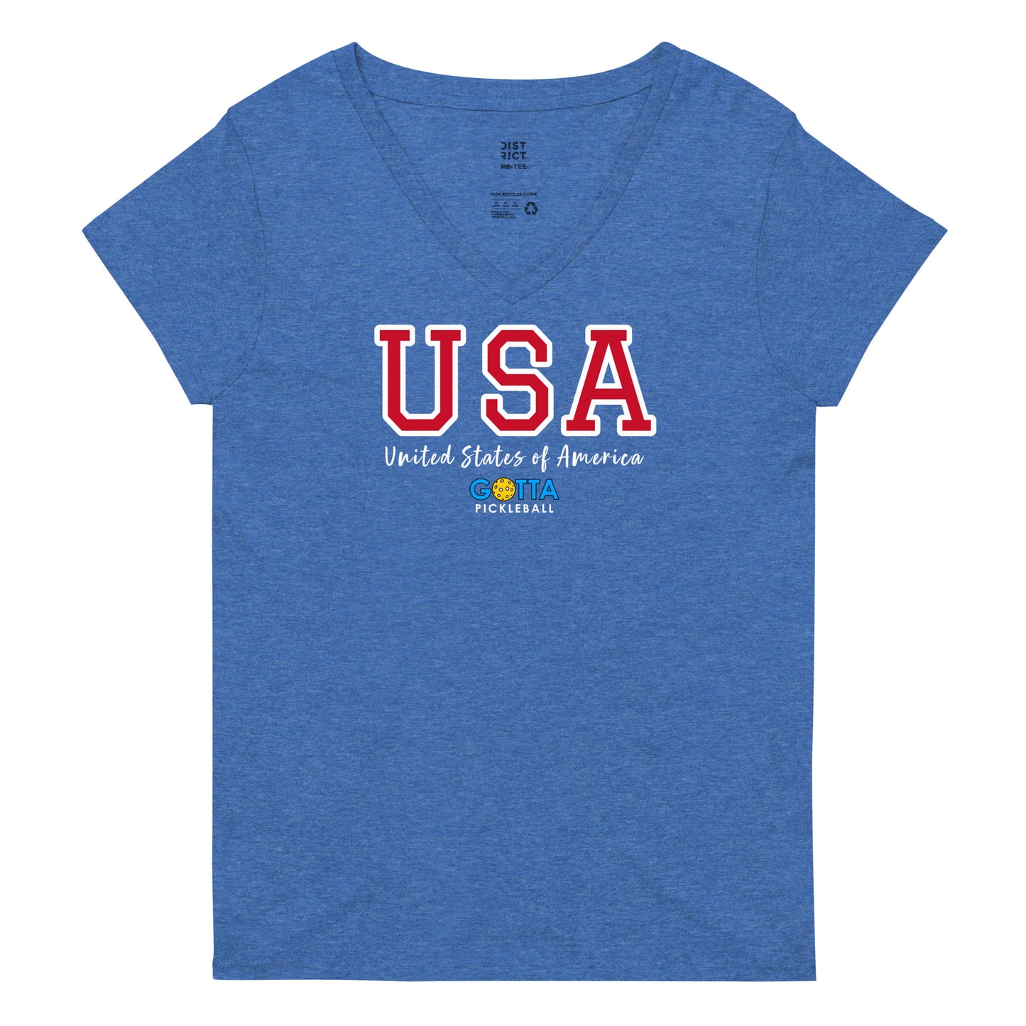 Women's V-Neck: USA Gotta Pickleball (more colors)
