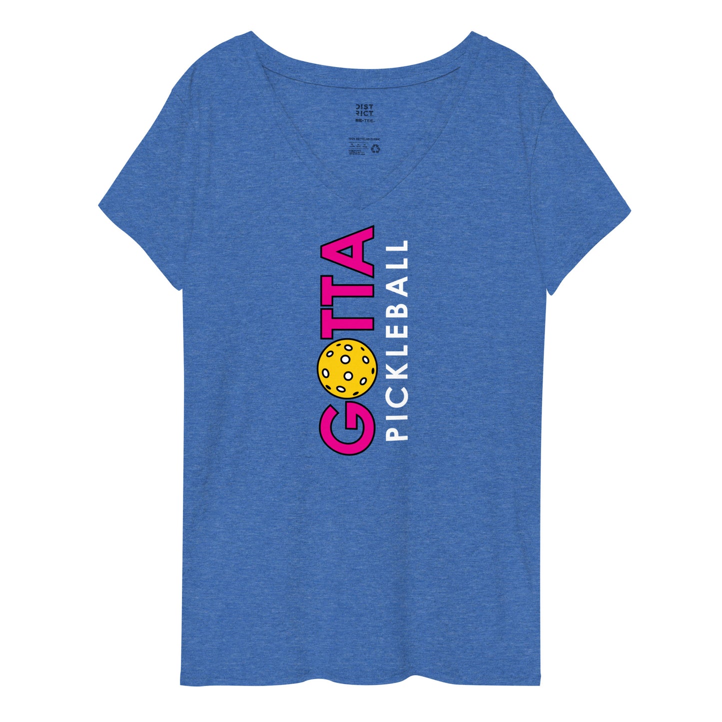 Women's V-Neck: Gotta Pickleball Pink Vertical Logo (more colors)