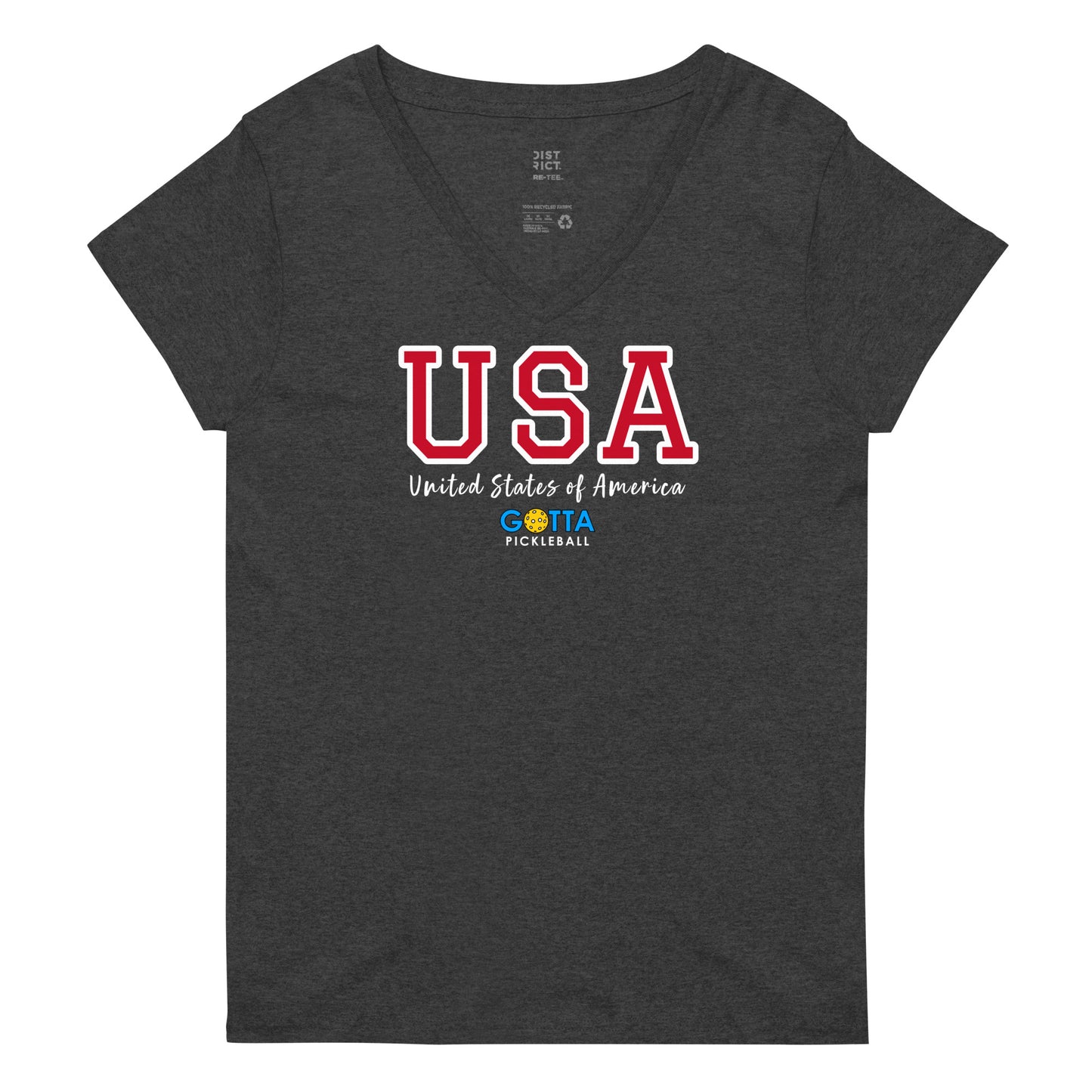 Women's V-Neck: USA Gotta Pickleball (more colors)