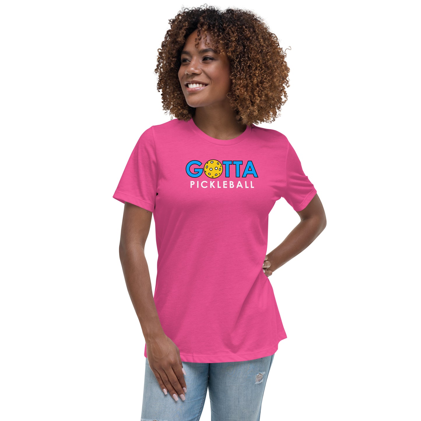 Women's T-Shirt Relaxed: Gotta PIckleball Blue Logo (more colors)