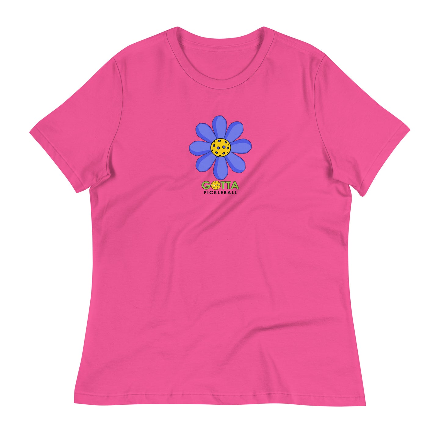 Women's T-Shirt Relaxed: Pickleball Flower Blue (more colors)