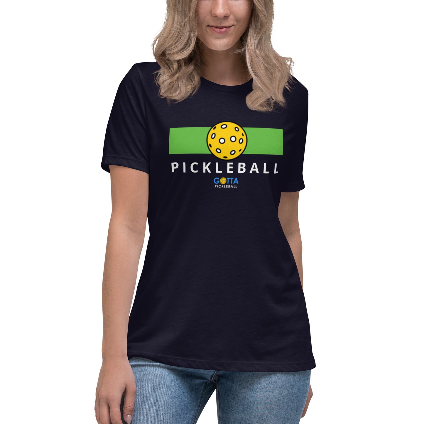 Women's T-Shirt Relaxed: Color Block Green (more colors)