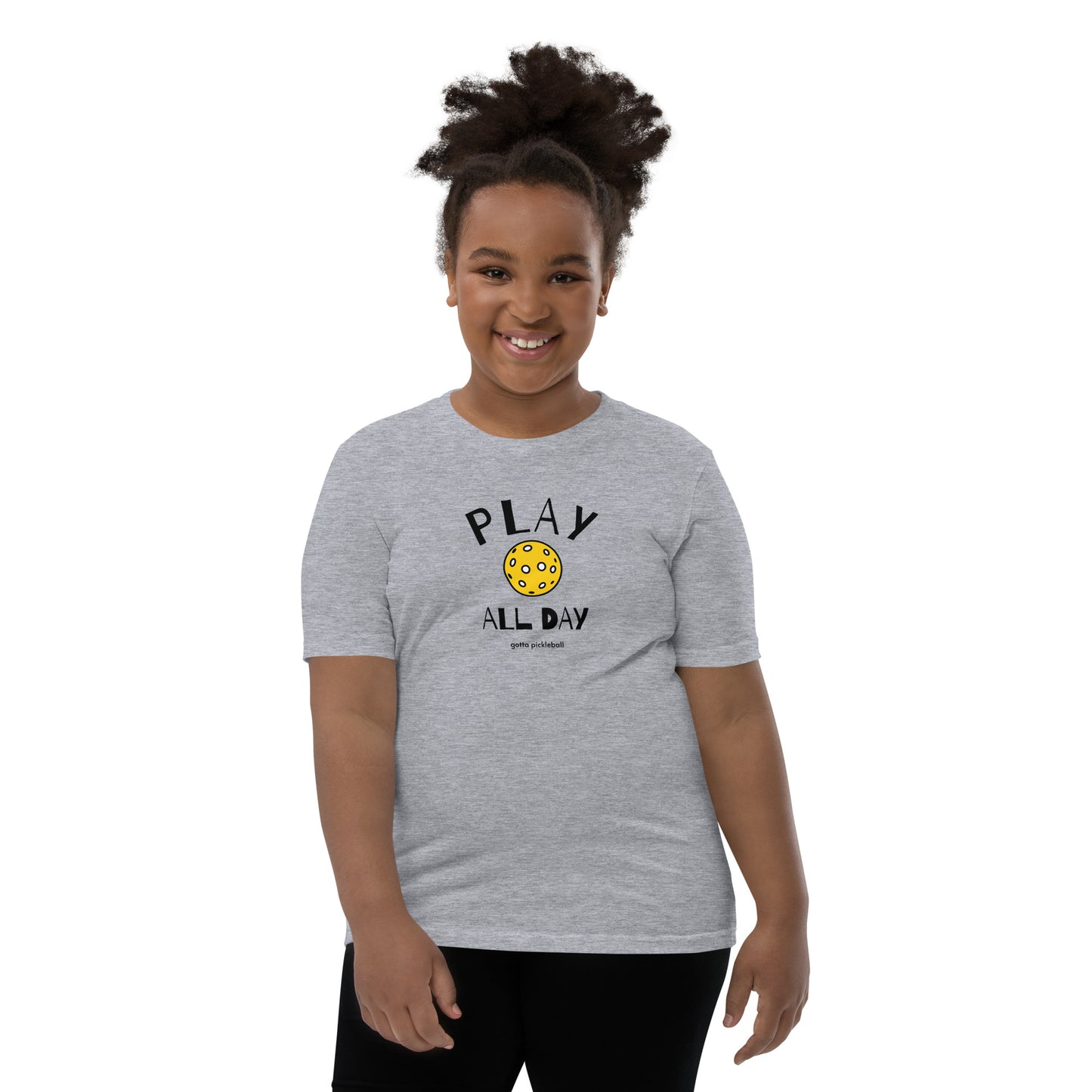 Youth T-Shirt: Play All Day with Pickleball (more colors)