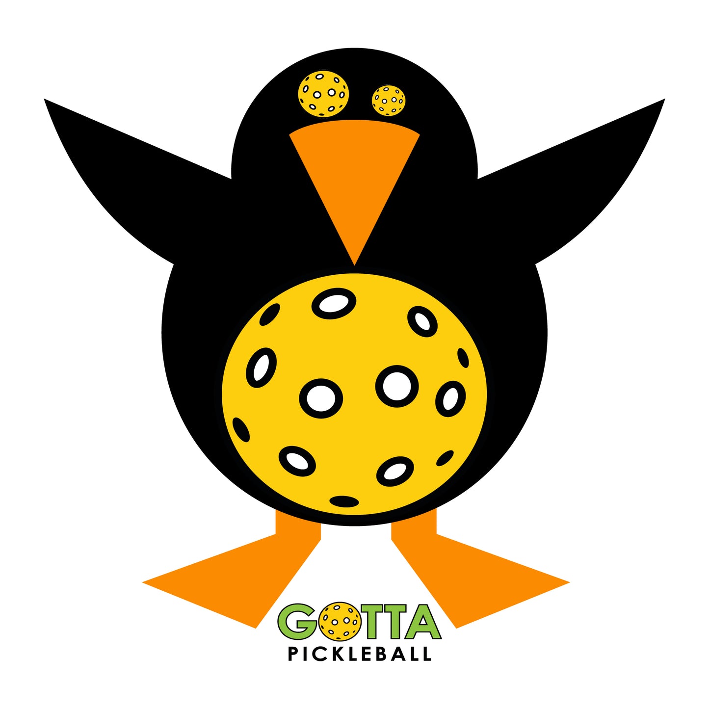 Youth T-Shirt COTTON/POLY: PICKLEBALL PENGUIN (more colors)