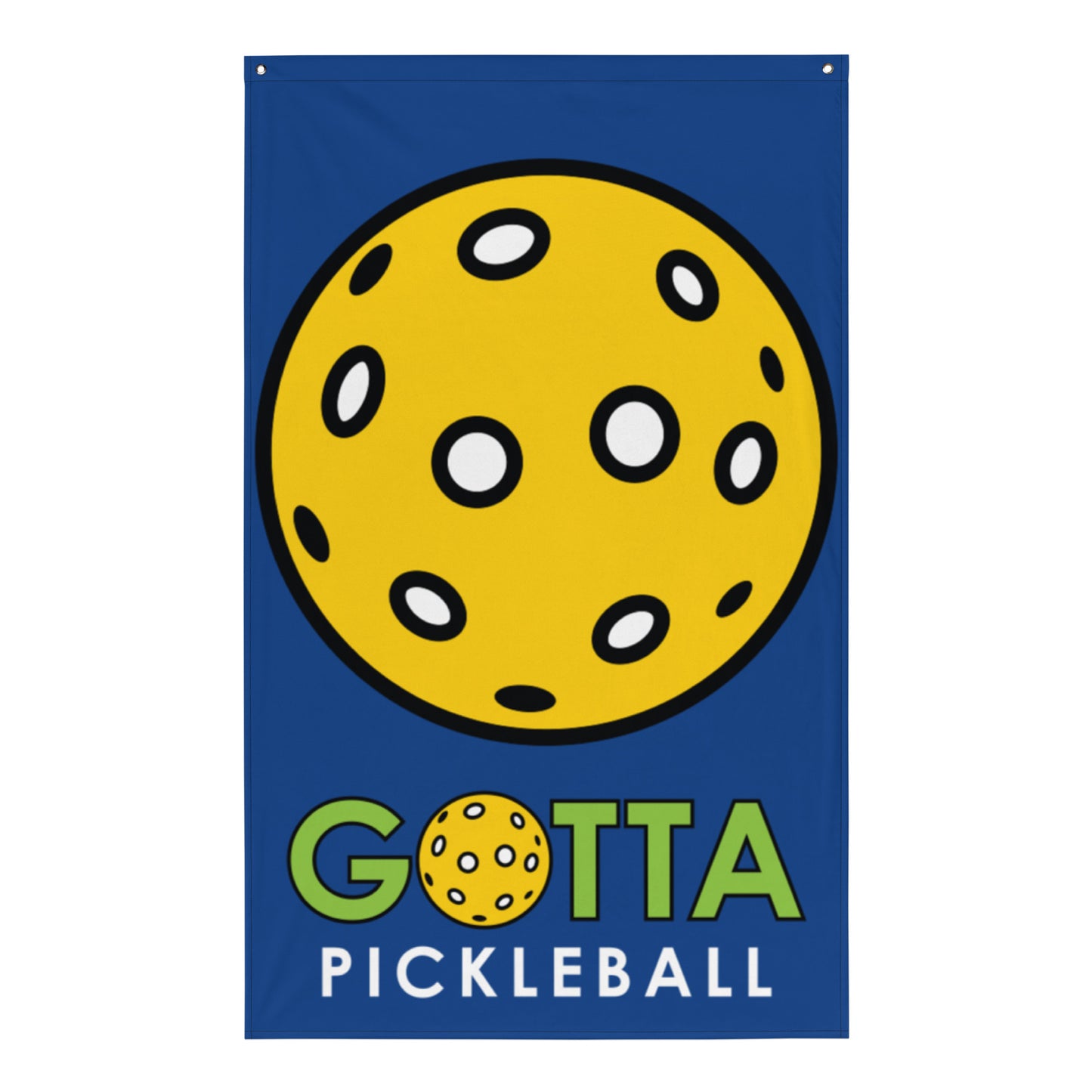 Banner Flag: PICKLEBALL WITH GOTTA PICKLEBALL LOGO CERULEAN BLUE