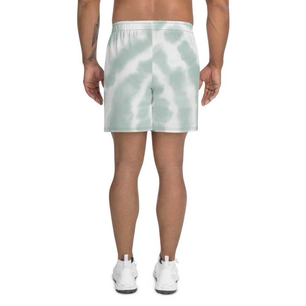 Men's Athletic Shorts: GREEN TIE DYE